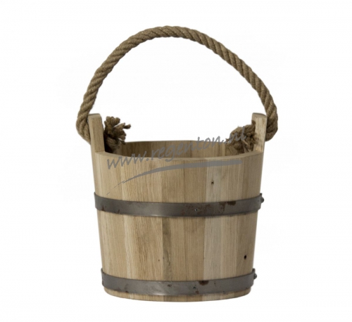  Houten Emmer met Touw eiken klein 5 l.