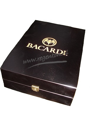  Bacardi kist voor 1 fles en 2 glazen